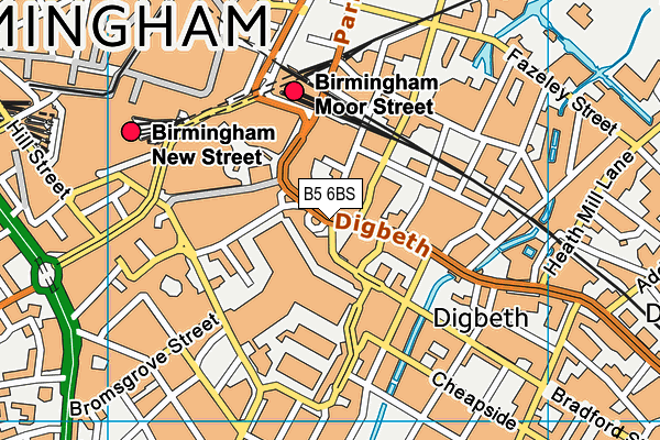 B5 6BS map - OS VectorMap District (Ordnance Survey)