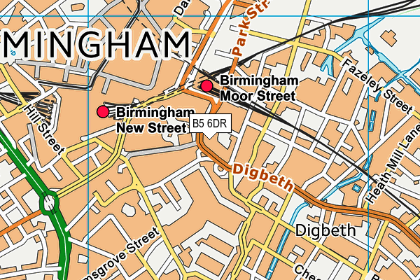 B5 6DR map - OS VectorMap District (Ordnance Survey)