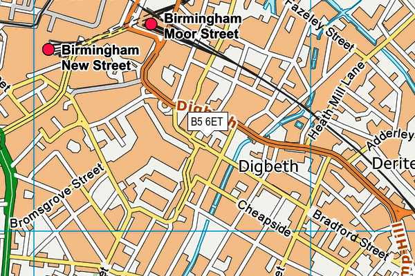 B5 6ET map - OS VectorMap District (Ordnance Survey)