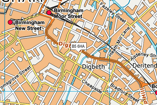 B5 6HA map - OS VectorMap District (Ordnance Survey)