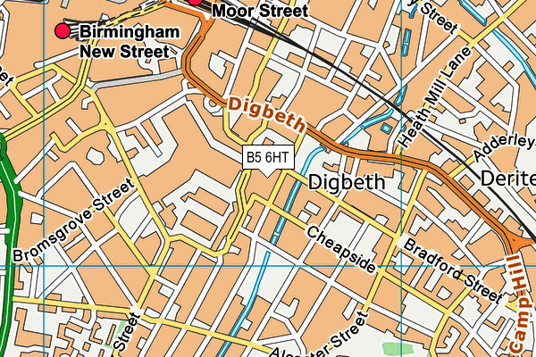 B5 6HT map - OS VectorMap District (Ordnance Survey)