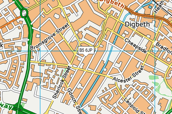 B5 6JP map - OS VectorMap District (Ordnance Survey)