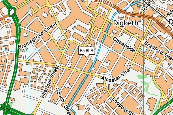 B5 6LB map - OS VectorMap District (Ordnance Survey)