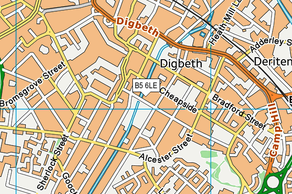 B5 6LE map - OS VectorMap District (Ordnance Survey)