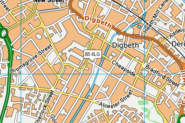 B5 6LG map - OS VectorMap District (Ordnance Survey)