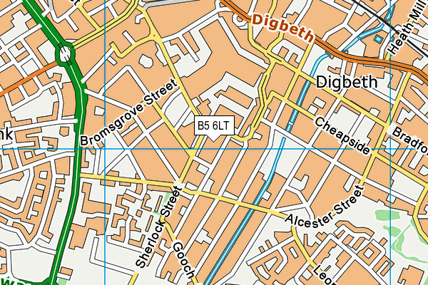 B5 6LT map - OS VectorMap District (Ordnance Survey)