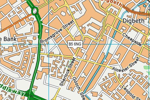 B5 6NG map - OS VectorMap District (Ordnance Survey)