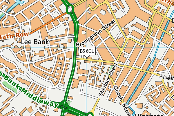 B5 6QL map - OS VectorMap District (Ordnance Survey)