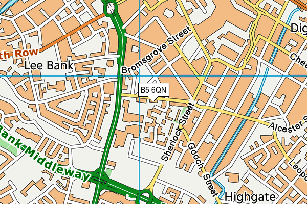 B5 6QN map - OS VectorMap District (Ordnance Survey)