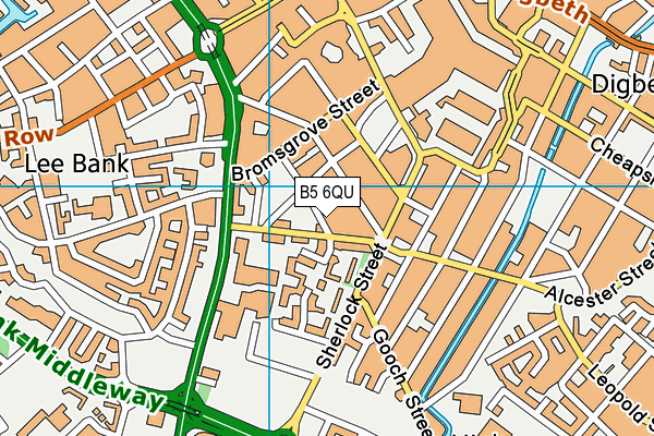 B5 6QU map - OS VectorMap District (Ordnance Survey)