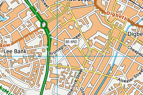 B5 6RD map - OS VectorMap District (Ordnance Survey)