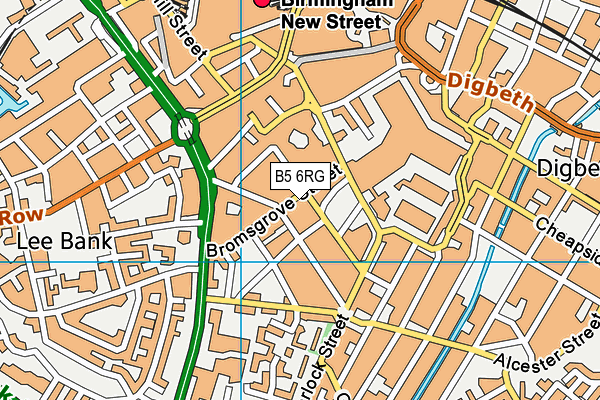 B5 6RG map - OS VectorMap District (Ordnance Survey)