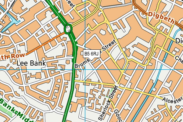 B5 6RJ map - OS VectorMap District (Ordnance Survey)