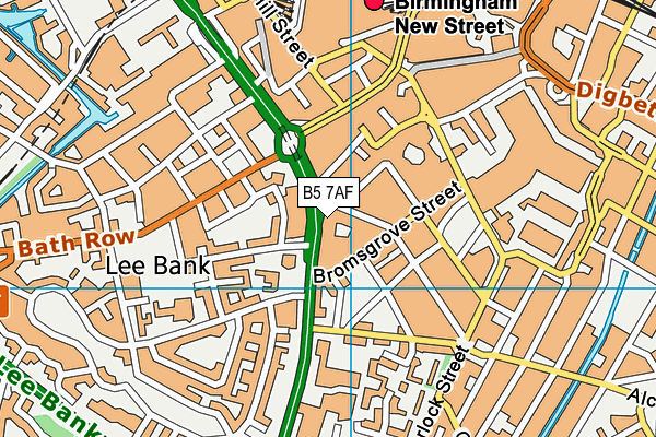 B5 7AF map - OS VectorMap District (Ordnance Survey)