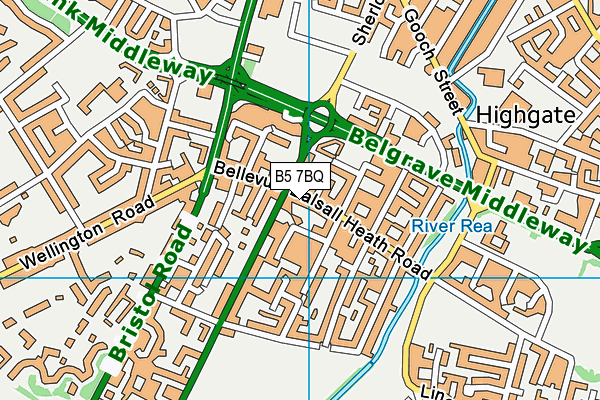 B5 7BQ map - OS VectorMap District (Ordnance Survey)