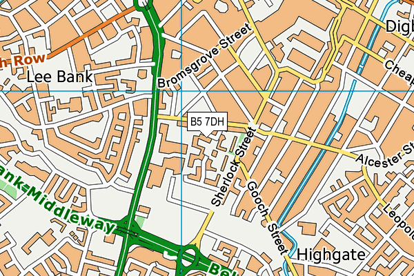 B5 7DH map - OS VectorMap District (Ordnance Survey)