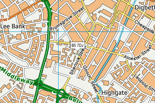 B5 7DJ map - OS VectorMap District (Ordnance Survey)