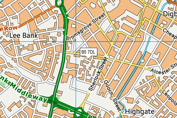 B5 7DL map - OS VectorMap District (Ordnance Survey)