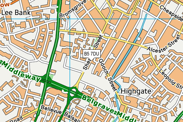 B5 7DU map - OS VectorMap District (Ordnance Survey)