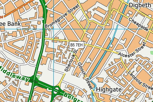 B5 7EH map - OS VectorMap District (Ordnance Survey)