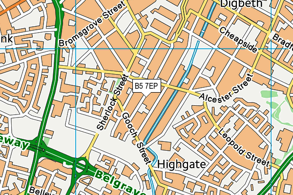 B5 7EP map - OS VectorMap District (Ordnance Survey)