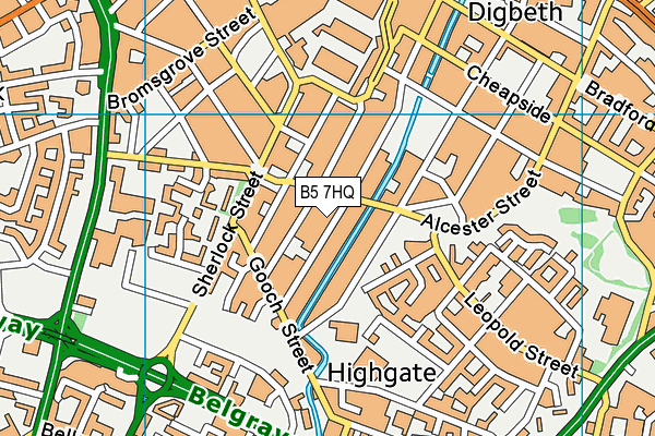 B5 7HQ map - OS VectorMap District (Ordnance Survey)