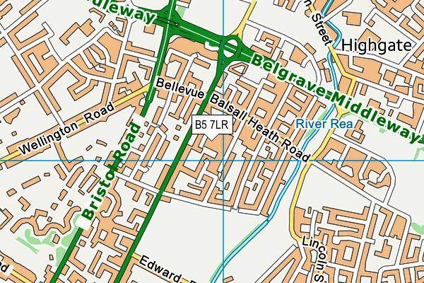 B5 7LR map - OS VectorMap District (Ordnance Survey)