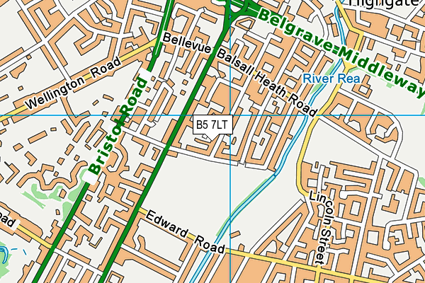 B5 7LT map - OS VectorMap District (Ordnance Survey)