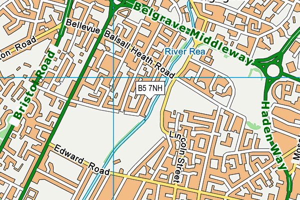 B5 7NH map - OS VectorMap District (Ordnance Survey)