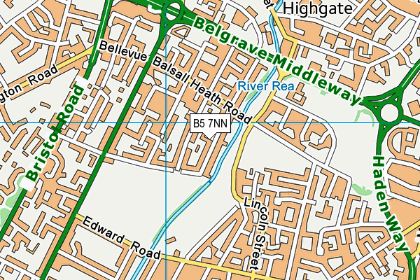 B5 7NN map - OS VectorMap District (Ordnance Survey)