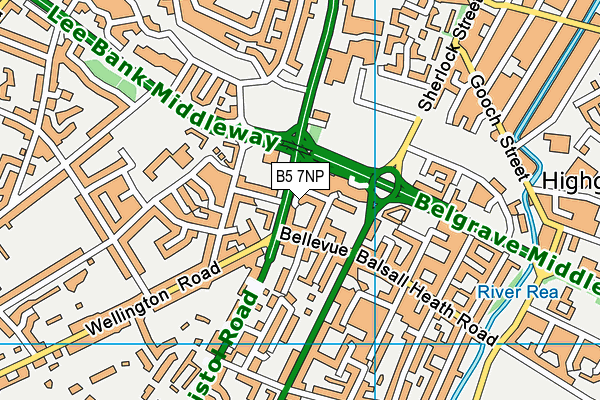 B5 7NP map - OS VectorMap District (Ordnance Survey)