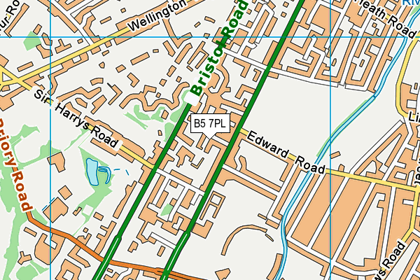 B5 7PL map - OS VectorMap District (Ordnance Survey)