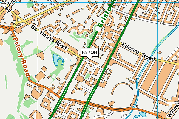 B5 7QH map - OS VectorMap District (Ordnance Survey)