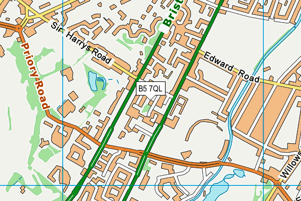 B5 7QL map - OS VectorMap District (Ordnance Survey)