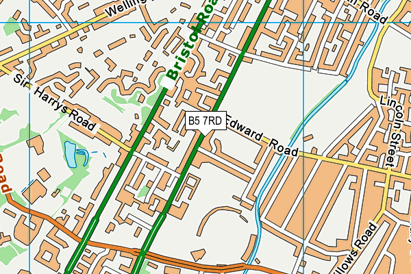 B5 7RD map - OS VectorMap District (Ordnance Survey)