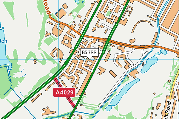 B5 7RR map - OS VectorMap District (Ordnance Survey)