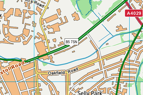King Edward's School Running Track map (B5 7SN) - OS VectorMap District (Ordnance Survey)