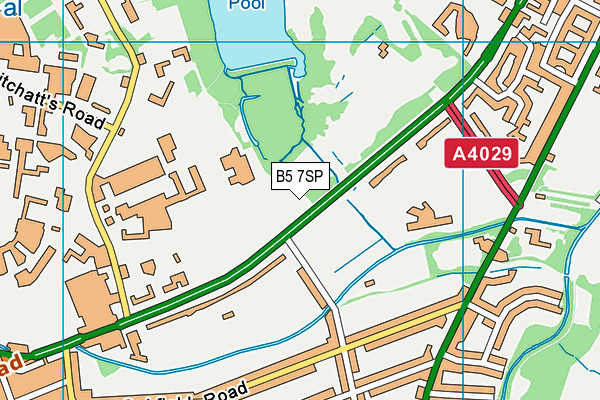 B5 7SP map - OS VectorMap District (Ordnance Survey)