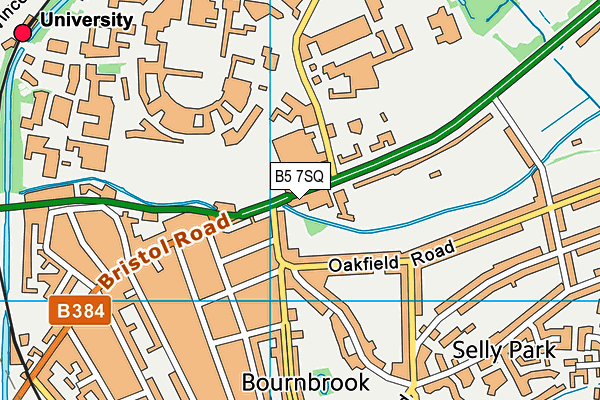 B5 7SQ map - OS VectorMap District (Ordnance Survey)