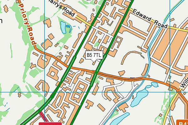 B5 7TL map - OS VectorMap District (Ordnance Survey)