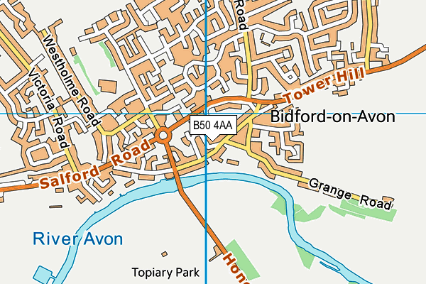 B50 4AA map - OS VectorMap District (Ordnance Survey)