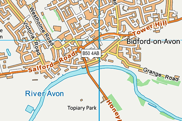 B50 4AB map - OS VectorMap District (Ordnance Survey)