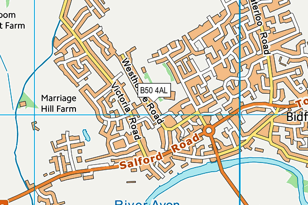 B50 4AL map - OS VectorMap District (Ordnance Survey)