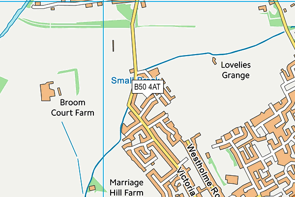 B50 4AT map - OS VectorMap District (Ordnance Survey)