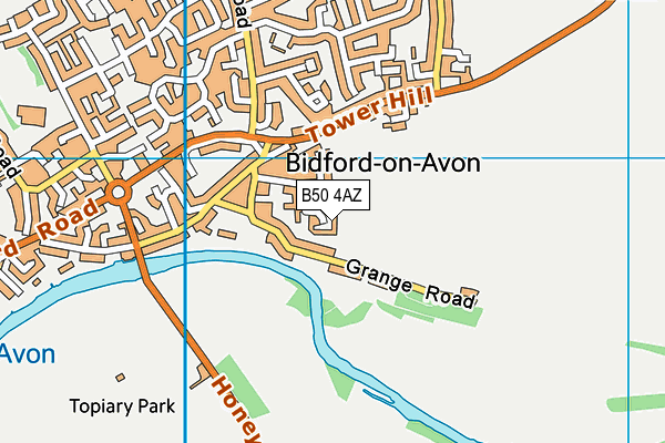 B50 4AZ map - OS VectorMap District (Ordnance Survey)