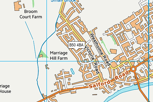 B50 4BA map - OS VectorMap District (Ordnance Survey)