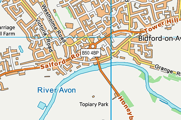 B50 4BP map - OS VectorMap District (Ordnance Survey)