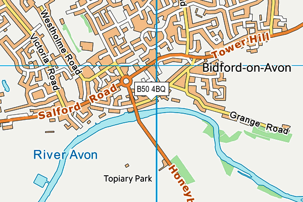 B50 4BQ map - OS VectorMap District (Ordnance Survey)