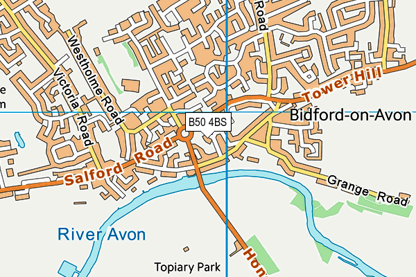 B50 4BS map - OS VectorMap District (Ordnance Survey)