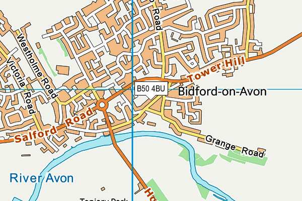 B50 4BU map - OS VectorMap District (Ordnance Survey)